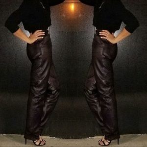 VINTAGE GRAPE LEATHER PANTS